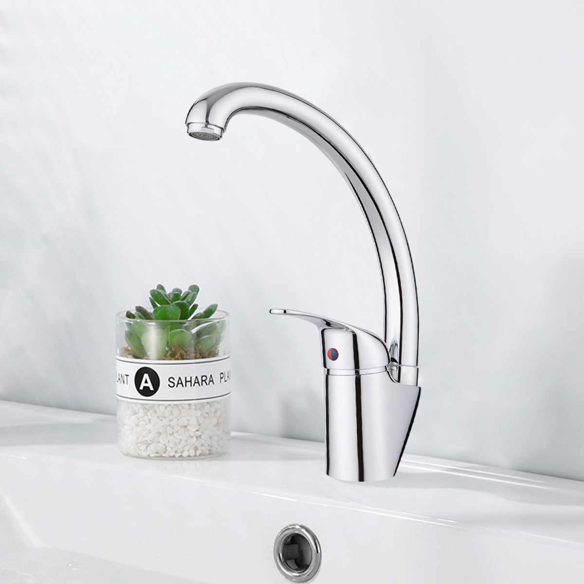JassferryJASSFERRY Traditional Kitchen Sink Mixer Taps Waterfall Single Lever Hot and ColdKitchen Sinks