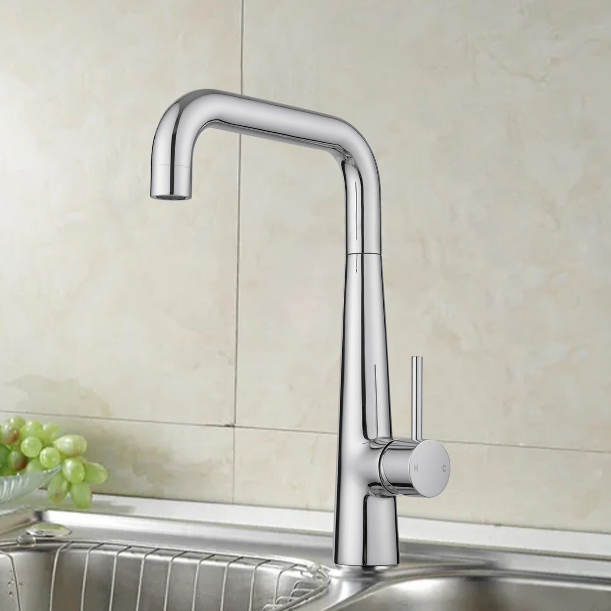 JassferryJASSFERRY Kitchen Sink Mixer Taps Single Handle Swivel Spout Chrome PolishedKitchen taps