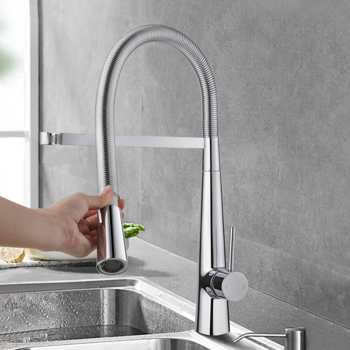 JassferryJASSFERRY Kitchen Taps Pull Out Pull Down Spray Swivel Spring Spout Brass MixerKitchen taps