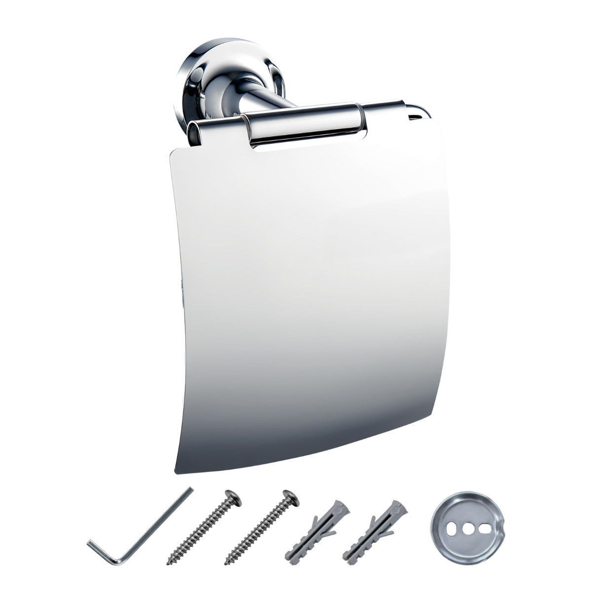 JassferryJASSFERRY Wall Mounted Toilet Roll Holder Bathroom Paper Holder with LidToilet Roll Holder