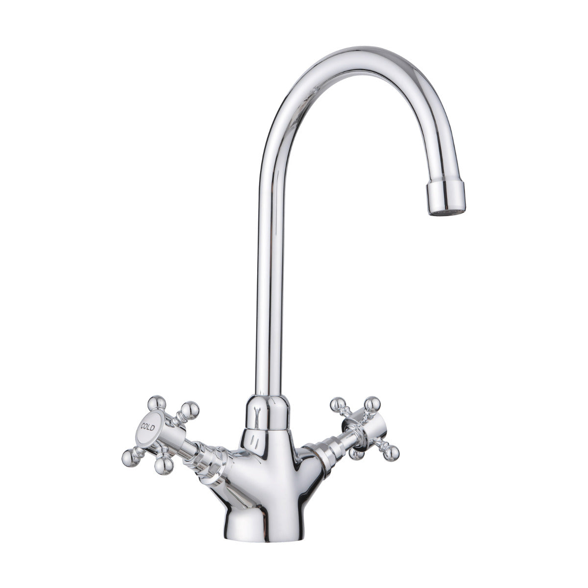 JassferryJASSFERRY Kitchen Tap Two Cross Handles Swivel Spout Sink Mixer Tap ChromeKitchen taps