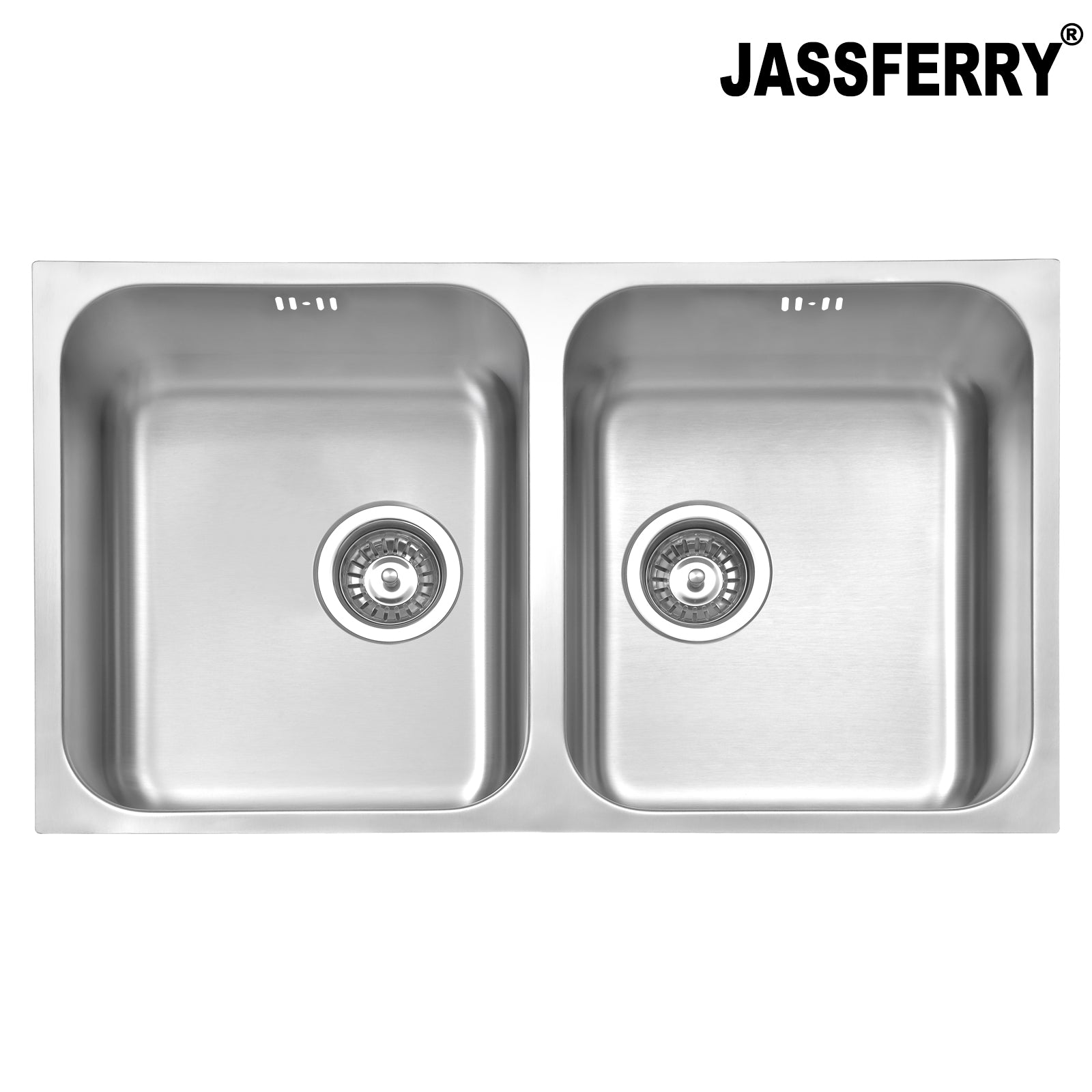 JASSFERRY Undermount Stainless Steel Kitchen Sink Double Square Bowl -985