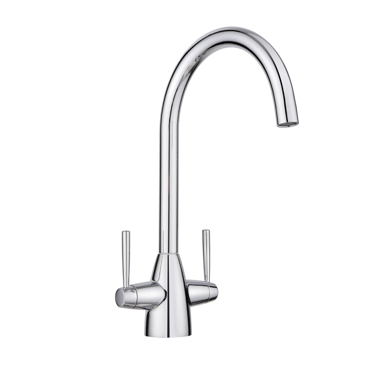 JassferryJASSFERRY New Monobloc Mixer Taps Double Lever Kitchen Sink Polished ChromeTaps