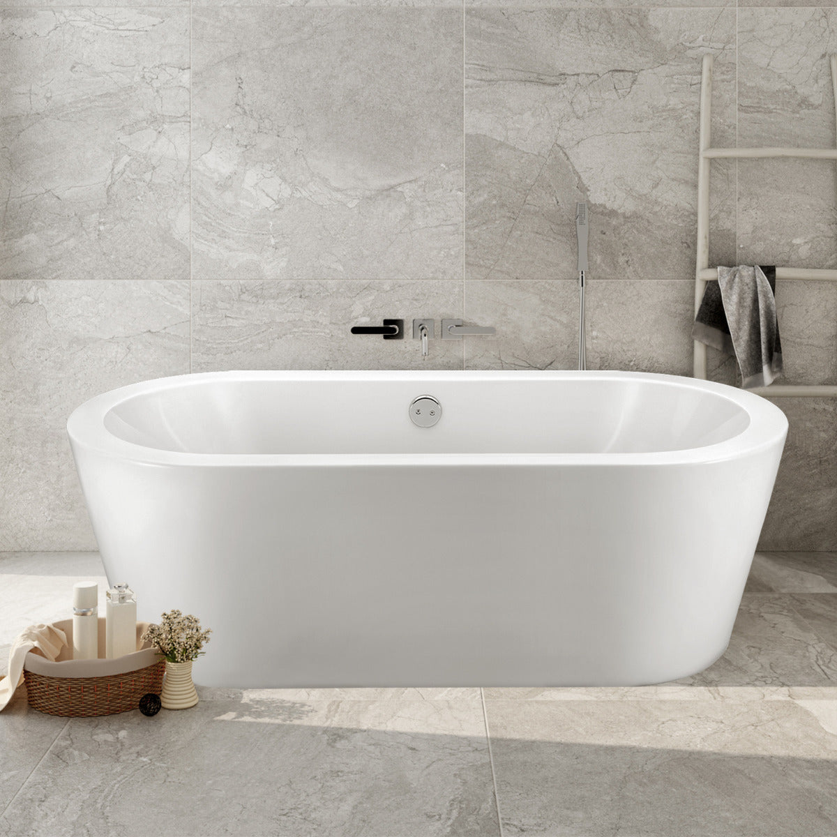 JassferryJASSFERRY Contemporary Freestanding Bathtub Luxury Design Soaking Baths AcrylicBathtubs