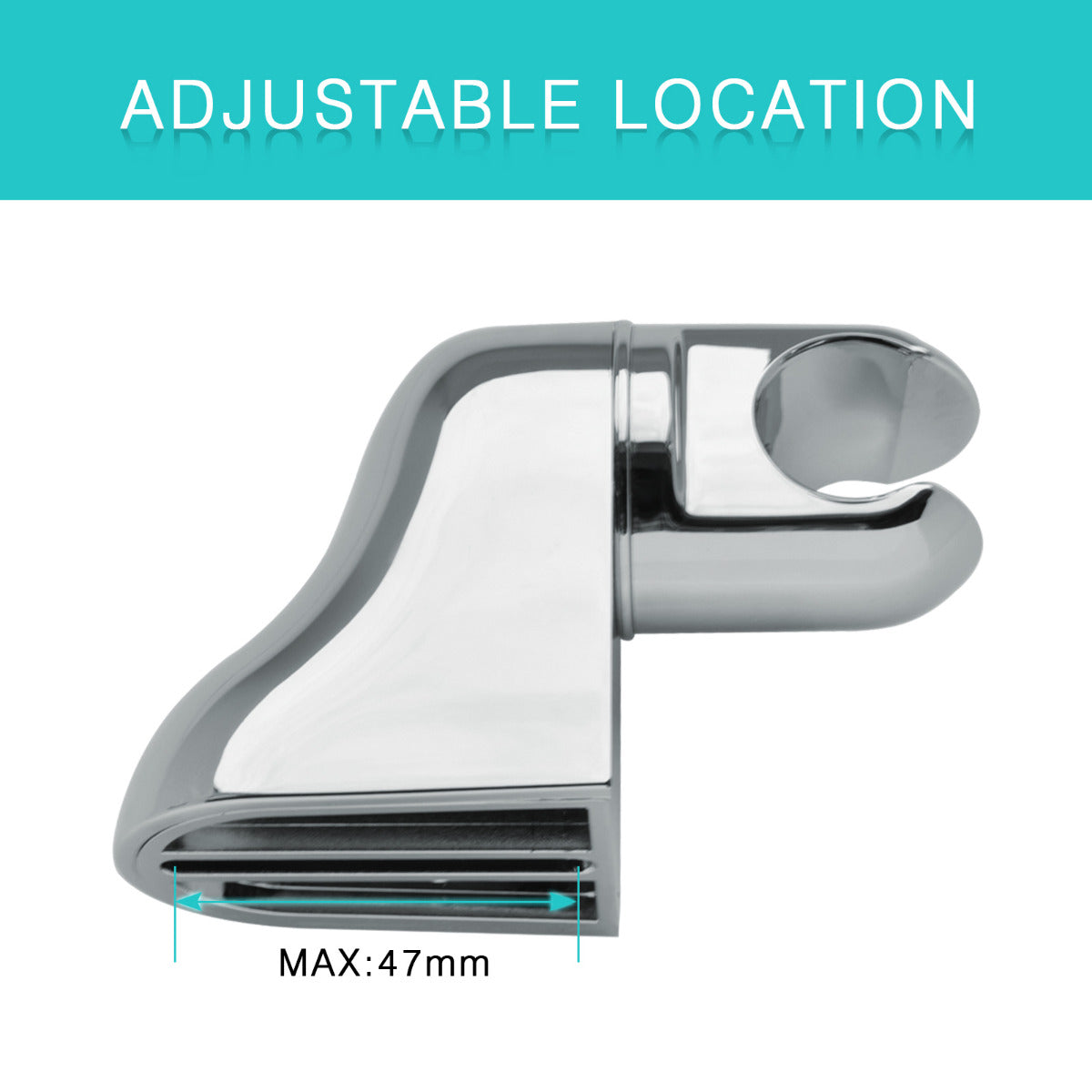 JassferryJASSFERRY New Adjustable Wall Bracket Shower Heads Hose Holder Swivel ChromeShower Heads