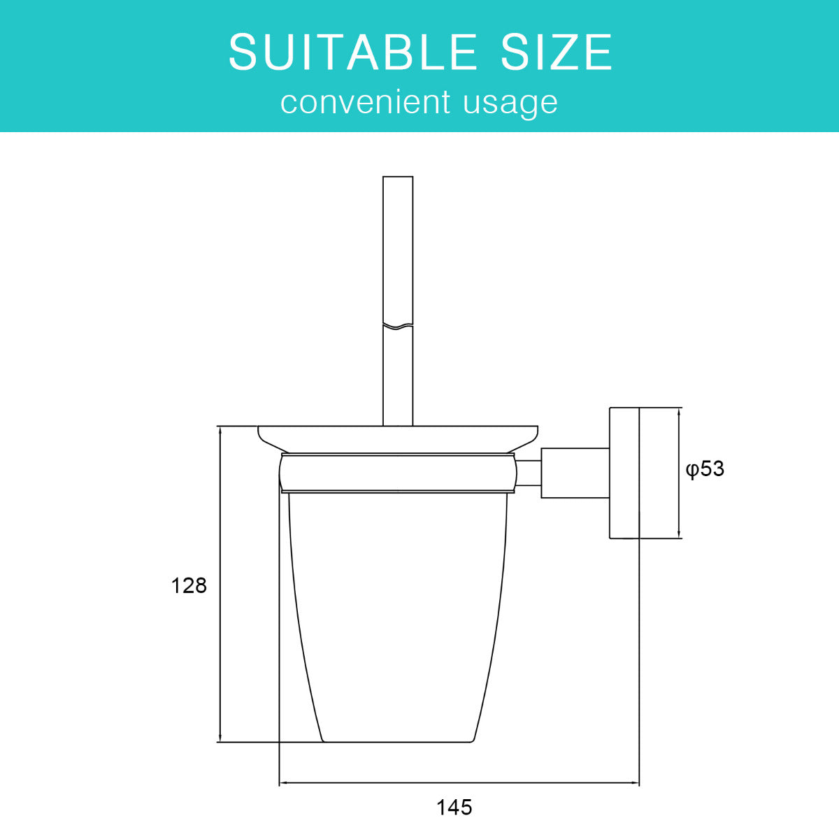 JassferryJASSFERRY Westminster Toilet Brush and Holder Wall Mounted Frosted Glass TumbleBathroom Accessories