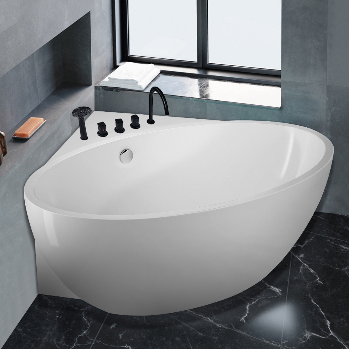 JassferryJASSFERRY 1510 mm Vintage Design Freestanding Bathtub Luxury Stand Alone Corner Baths SPABathtubs