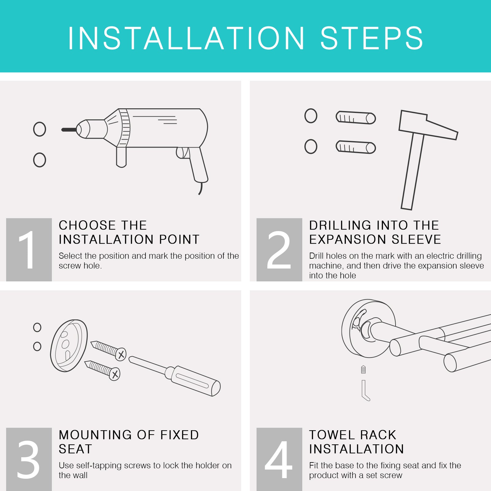JASSFERRY 600 Double Towel Rail Wall Mounted Dual Rod Towel Bar Polished Chrome -6511