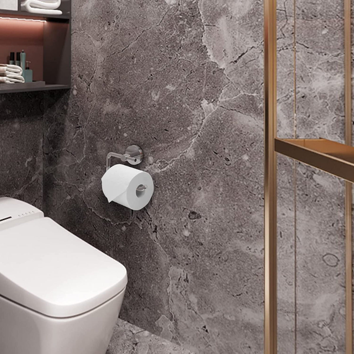 JassferryJASSFERRY Wall Mounted Toilet Roll Holder Bathroom Paper Holder Without LidBathroom Accessories