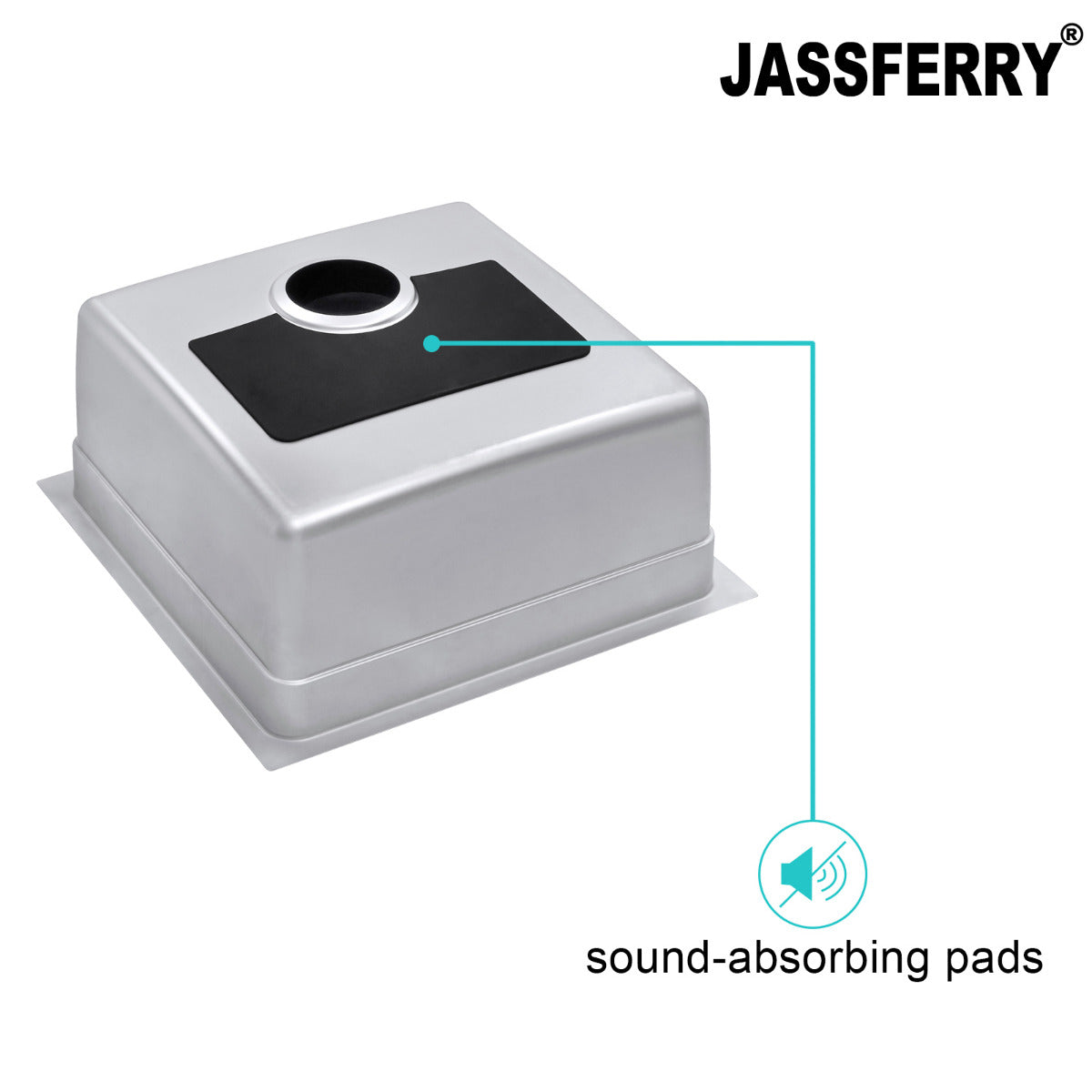 JassferryJASSFERRY Undermount Stainless Steel Kitchen Sink 1 Bowl Dish Drainer RackKitchen Sinks