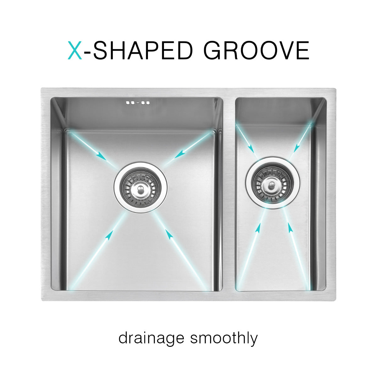 JassferryJASSFERRY Undermount Stainless Steel Kitchen Sink 1.5 Bowl Righthand HalfKitchen Sinks