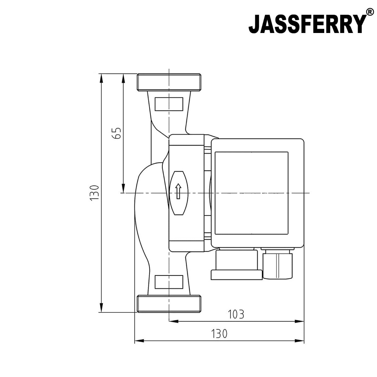 JASSFERRY A-Rated Central Heating Pump Energy Saving Hot Water Circulation Systems -BL