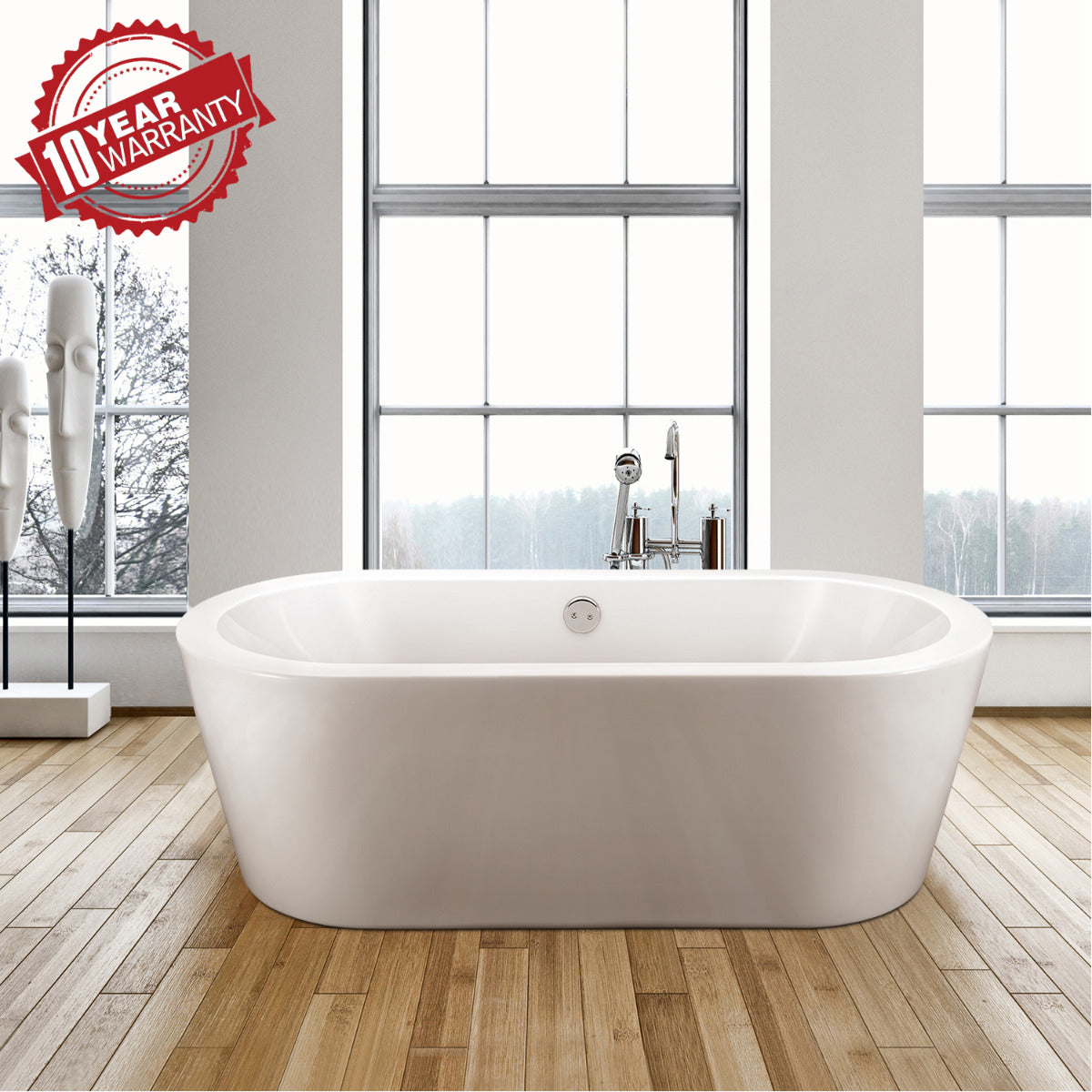 JassferryJASSFERRY Contemporary Freestanding Bathtub Luxury Design Soaking Baths AcrylicBathtubs