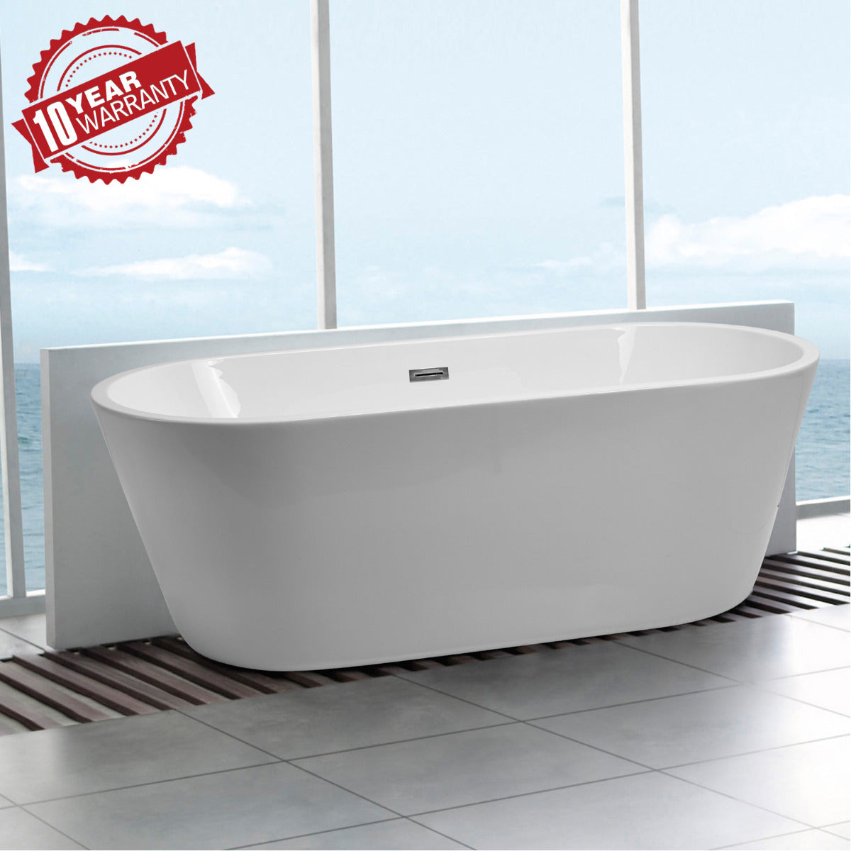 JassferryJASSFERRY Freestanding Bathtub Luxury Design Soaking Baths Acrylic ModernBathtubs