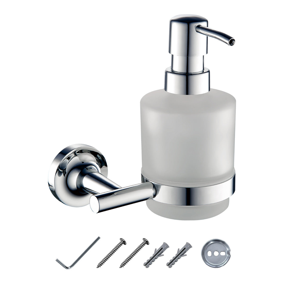 JassferryJASSFERRY Wall Mounted Soap Dispenser and Holder Frosted Glass Lotion HoldersSoap Dispenser