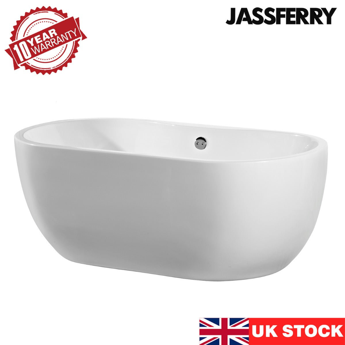 JassferryJASSFERRY Freestanding Bathtub Designer Soaking Baths Double Ended Slipper Bathroom AcrylicBathtubs