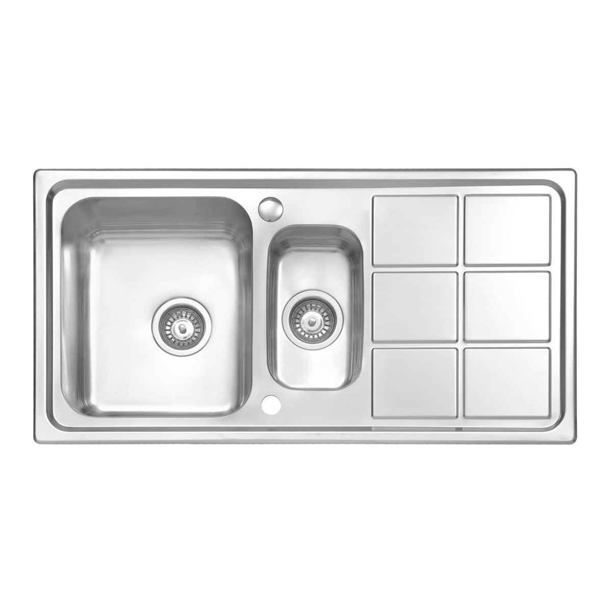 JassferryJASSFERRY Stainless Steel Kitchen Sink 1.5 Bowl Rectangle Reversible DrainerKitchen Sink