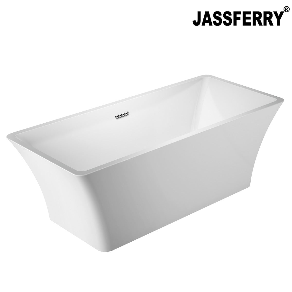 JassferryJASSFERRY Contemporary Freestanding Bathtub Luxury Rectangular Hourglass DesignBathtubs