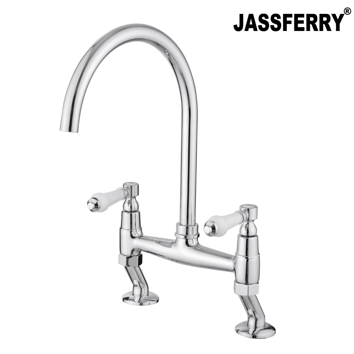 JassferryJASSFERRY Traditional Kitchen tap Mixers 2 Hole Deck Mounted Cold and Hot TapTaps