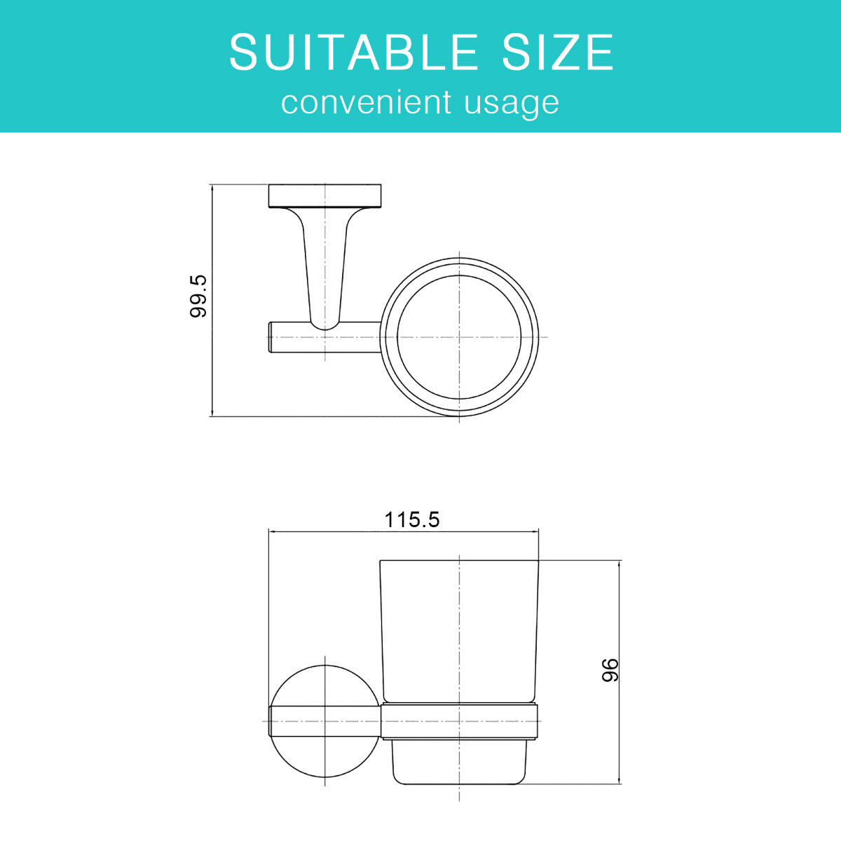 JassferryJASSFERRY Toothbrush Holders Wall Mounted Frosted Glass Tumbler & HolderBathroom Accessories