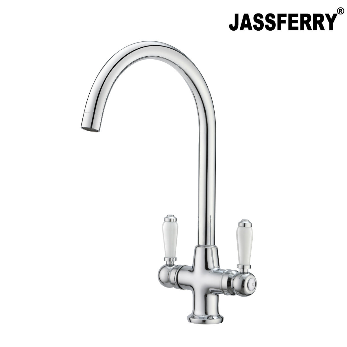 JassferryJASSFERRY Chrome Dual Flow Kitchen Sink Mixer Tap Ceramic Handle Twin LeverKitchen taps