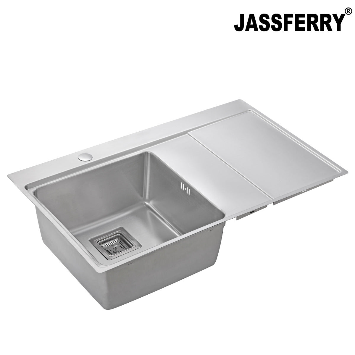 JassferryJASSFERRY 860x520 mm Brilliant Stainless Steel Kitchen Sink Single 1 Bowl Righthand Drainer - 660Kitchen Sinks