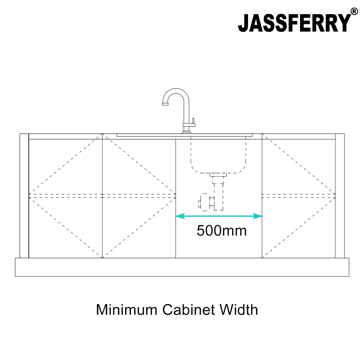 JassferryJASSFERRY Handcrafted Stainless Steel Kitchen Sink Inset 1 Bowl Lefthand DrainerKitchen Sinks