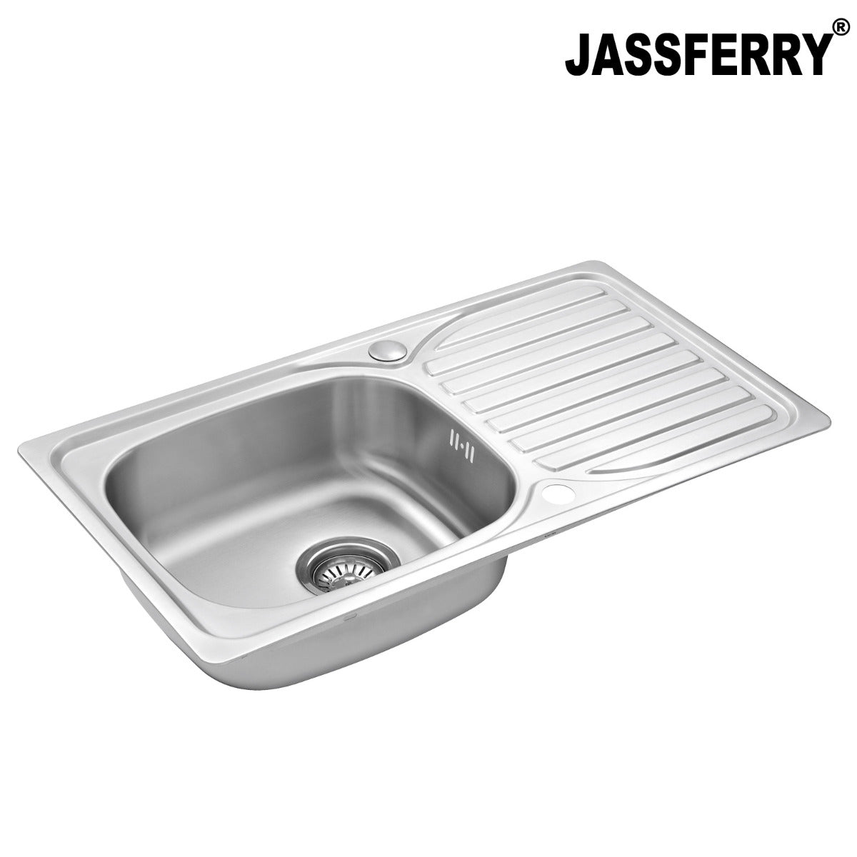 JassferryJASSFERRY Stainless Steel Kitchen Sink Inset Single 1 Bowl Reversible DrainerKitchen Sinks