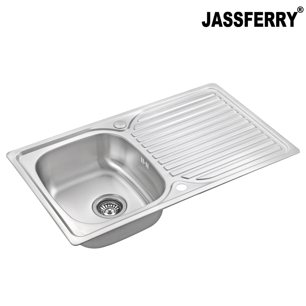 JassferryJASSFERRY Stainless Steel Kitchen Sink Inset Single 1 Bowl Reversible DrainerKitchen Sinks