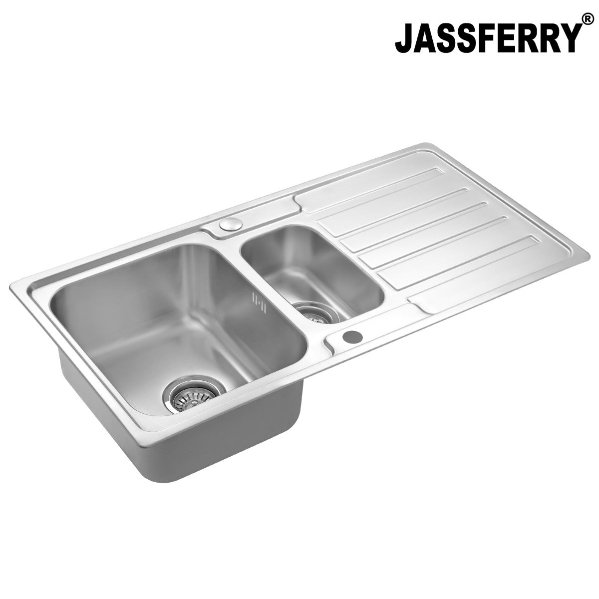 JassferryJASSFERRY Stainless Steel Kitchen Sink Inset One Half Bowl Reversible DrainerKitchen Sinks