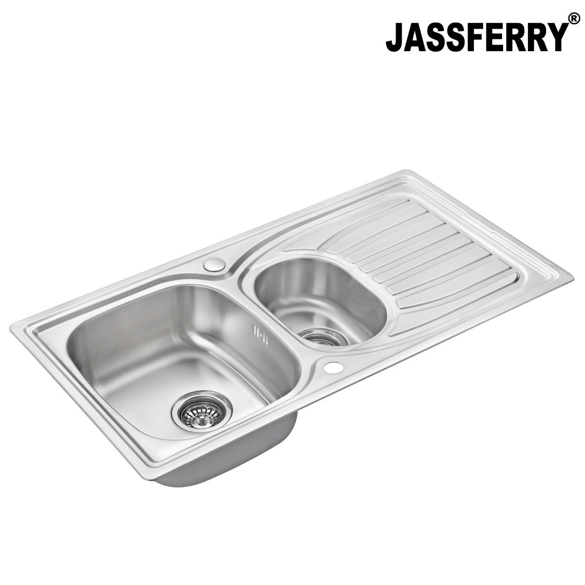 JassferryJASSFERRY Stainless Steel Kitchen Sink Inset One Half Bowl Reversible Drainer - 954Kitchen Sinks
