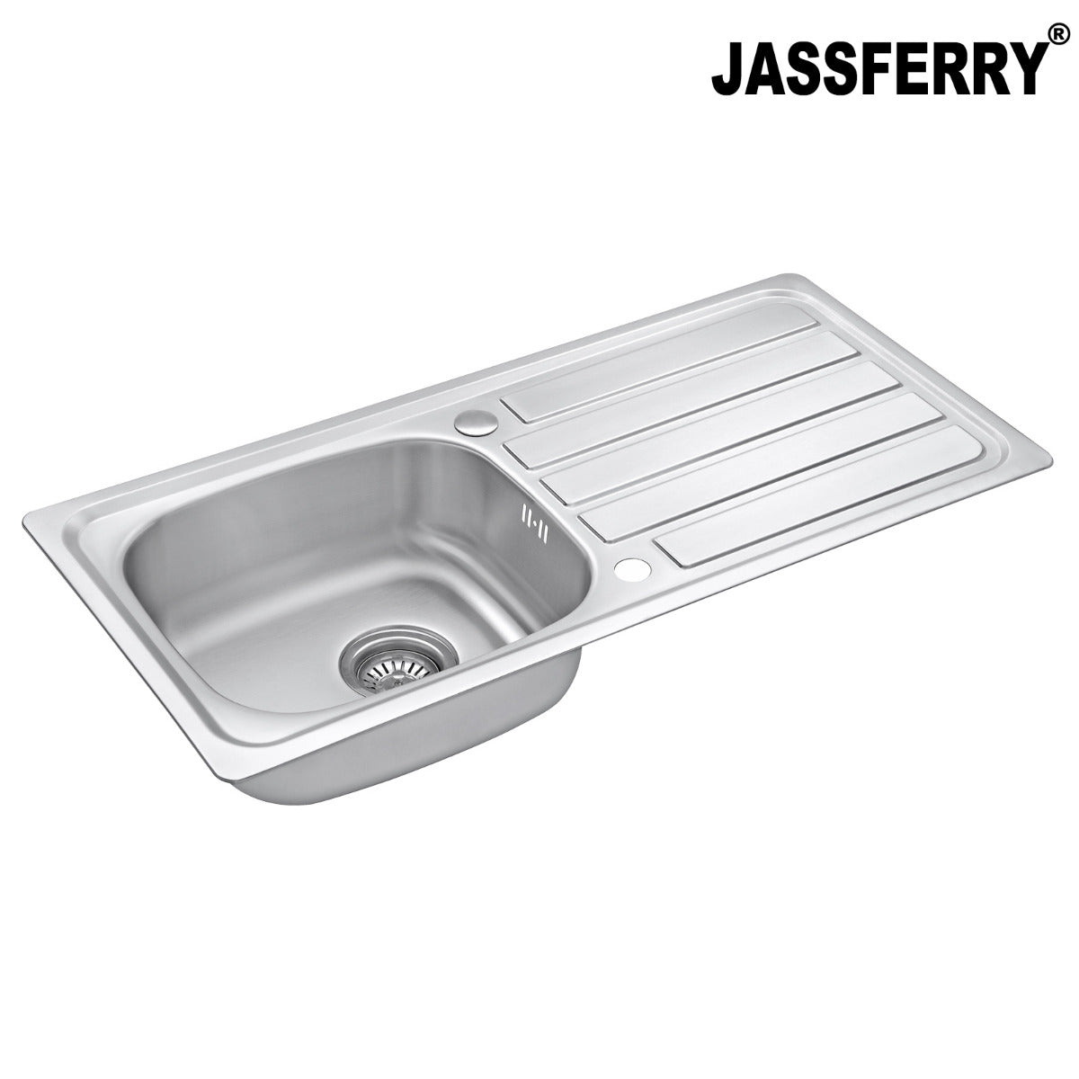 JassferryJASSFERRY 930 x 430 mm Stainless Steel Kitchen Sink 1 Bowl with Waste StrainerKitchen Sink