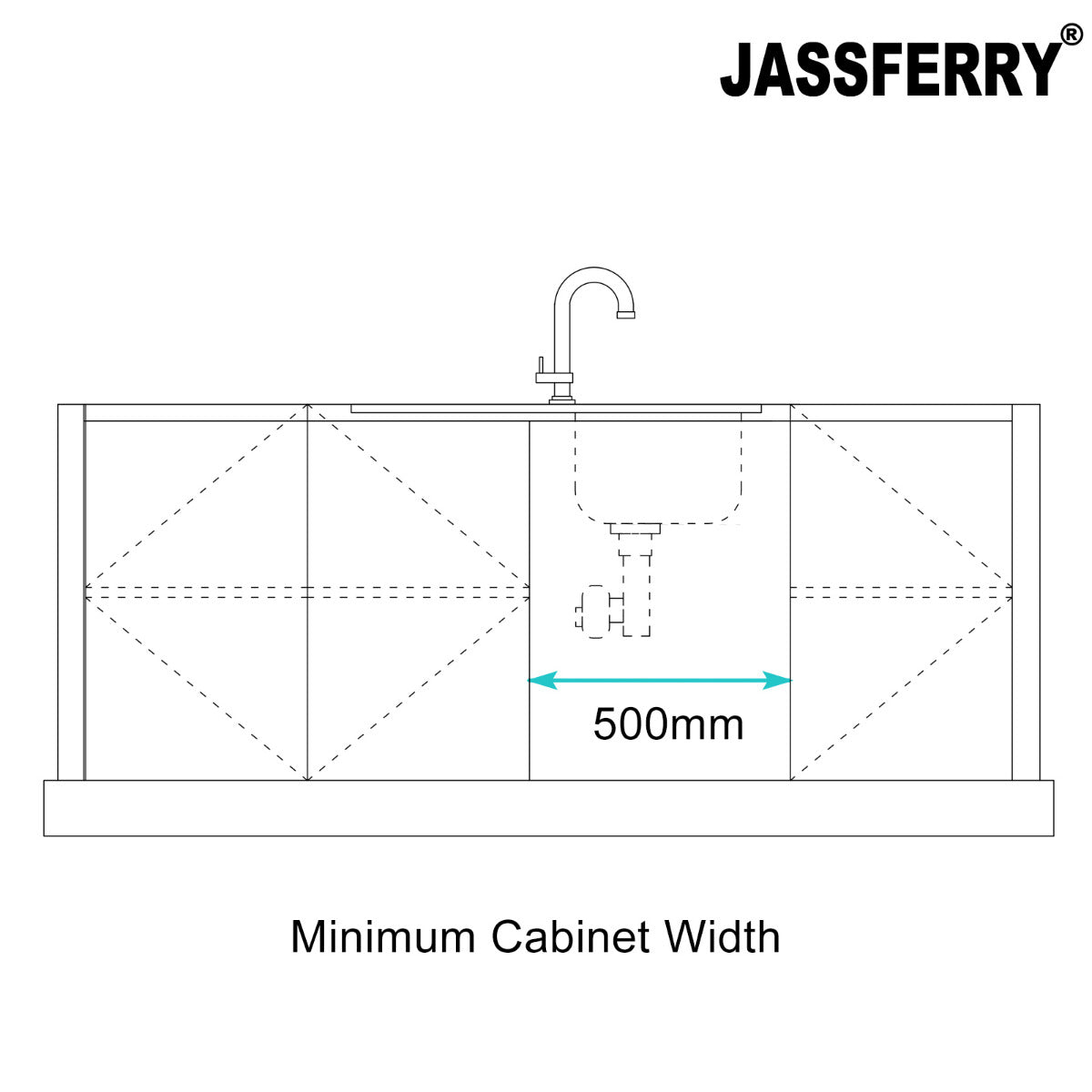 JassferryJASSFERRY Black Glass Top Kitchen Sink 1 Stainless Steel Bowl Lefthand Drainer-772brKitchen Sink