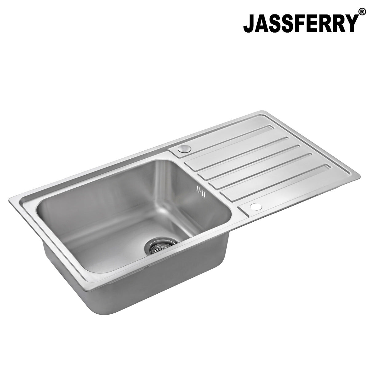 JassferryJASSFERRY Welding Stainless Steel Kitchen Sink Single Large Bowl Reversible DrainerKitchen Sinks