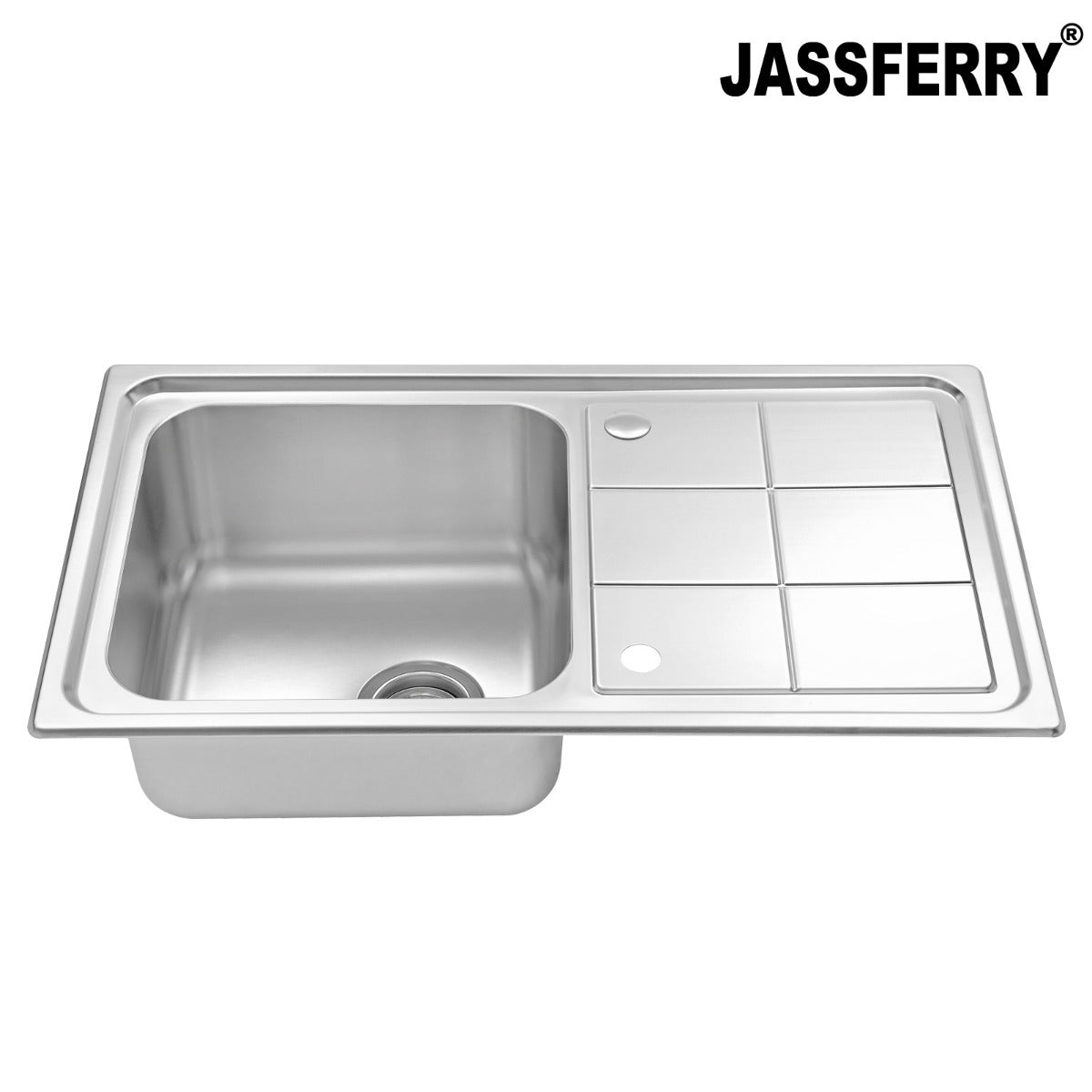 JassferryJASSFERRY Stainless Steel Kitchen Sink Single 1 Bowl Reversible Rectangle DrainerKitchen Sinks
