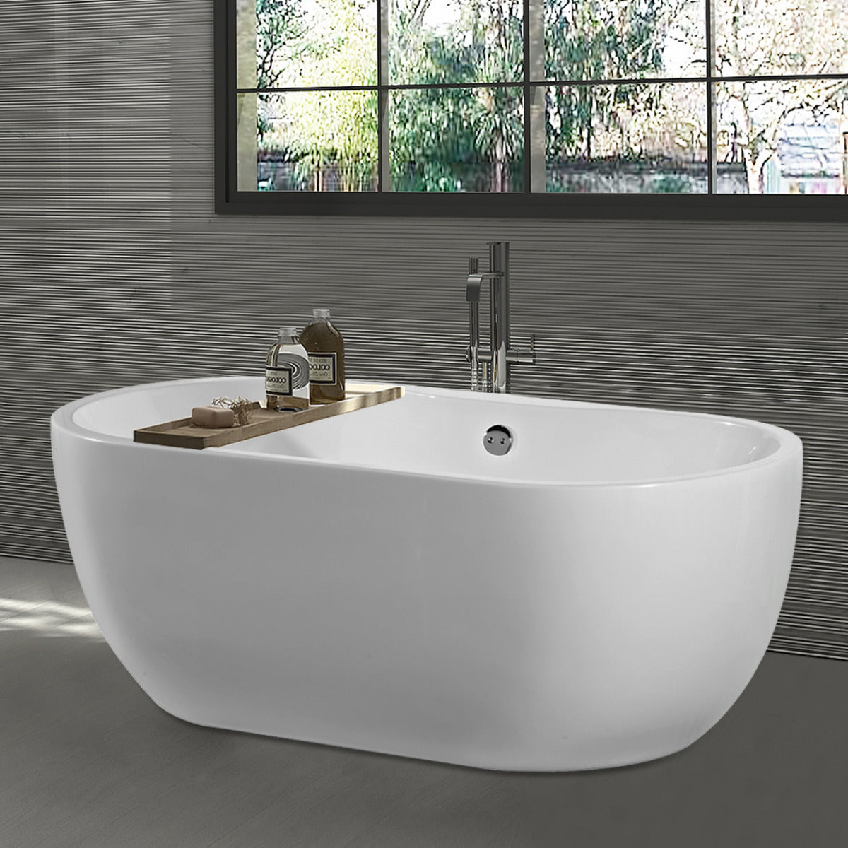 JassferryJASSFERRY Freestanding Bathtub Designer Soaking Baths Double Ended Slipper Bathroom AcrylicBathtubs