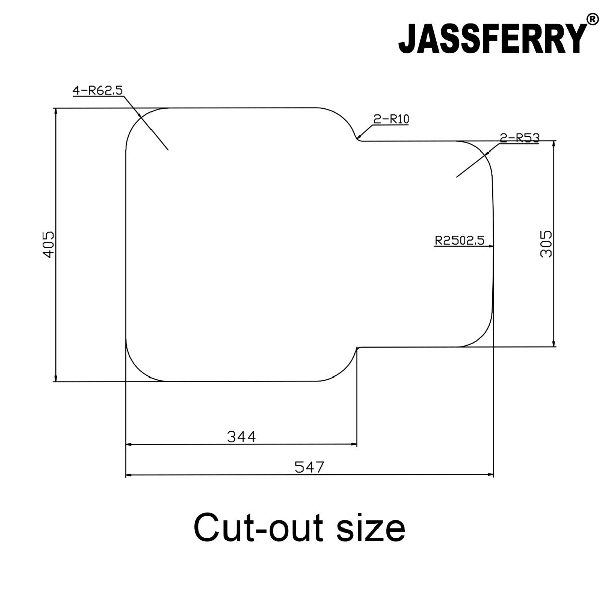 JassferryJASSFERRY Undermount Stainless Steel Kitchen Sink 1.5 Bowl Righthand Half - 984Kitchen Sinks