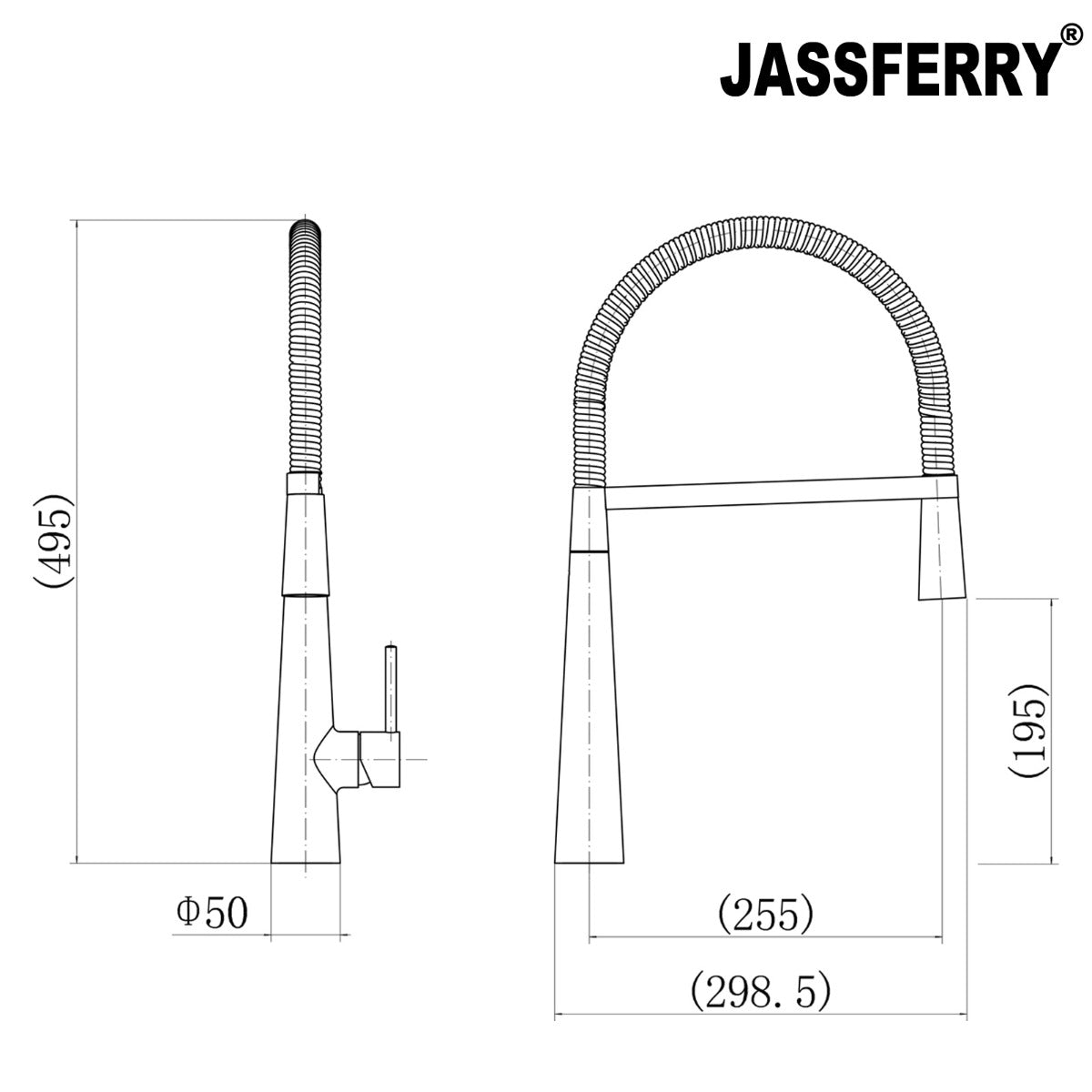 JassferryJASSFERRY Kitchen Taps Pull Out Pull Down Spray Swivel Spring Spout Brass MixerKitchen taps