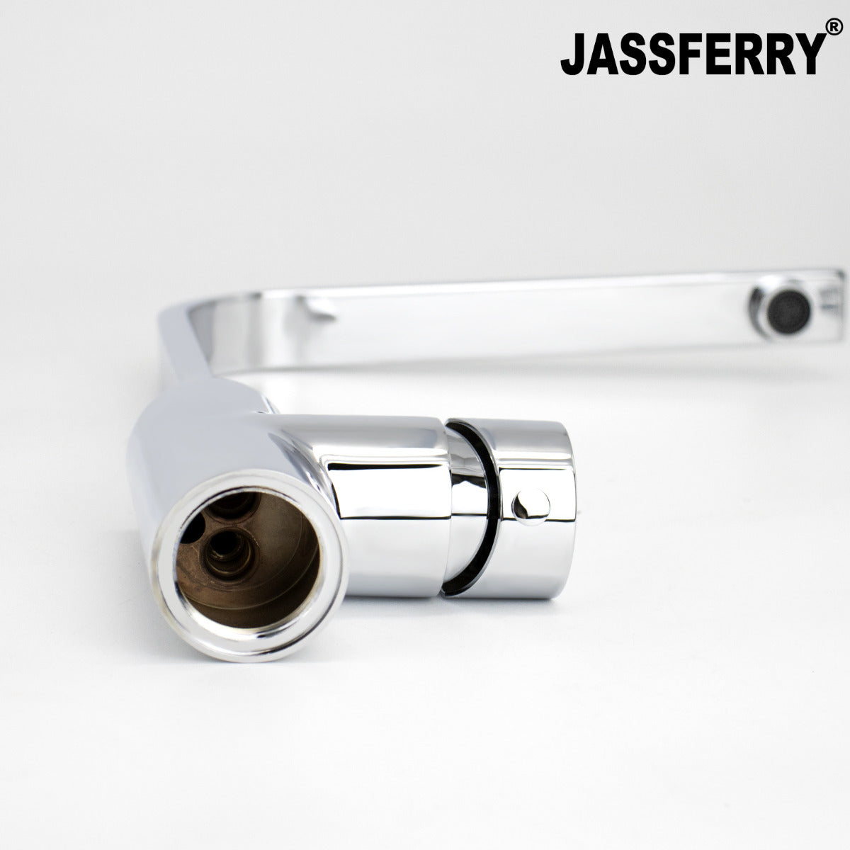 JassferryJASSFERRY Square Kitchen Sink Mixer Taps Chrome Modern Single Rectangle LeverKitchen taps