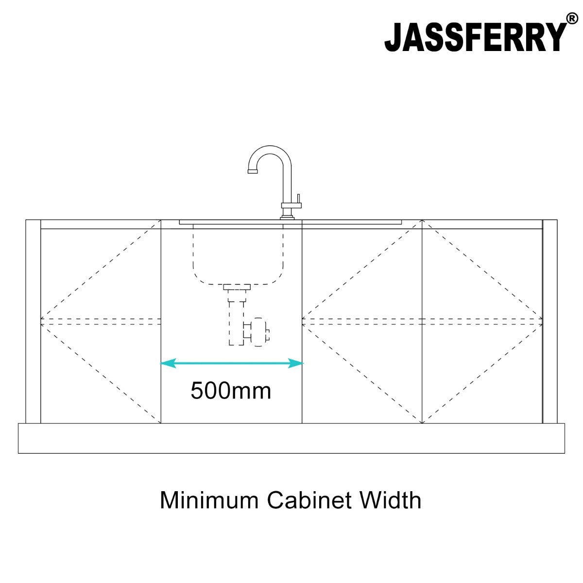 JassferryJASSFERRY Inset Stainless Steel Kitchen Sink Single 1 Bowl Reversible DrainerKitchen Sinks