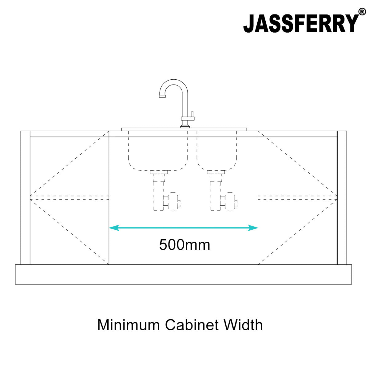 JassferryJASSFERRY Brilliant Stainless Steel Kitchen Sink One&Half Bowl Left hand DrainerKitchen Sink