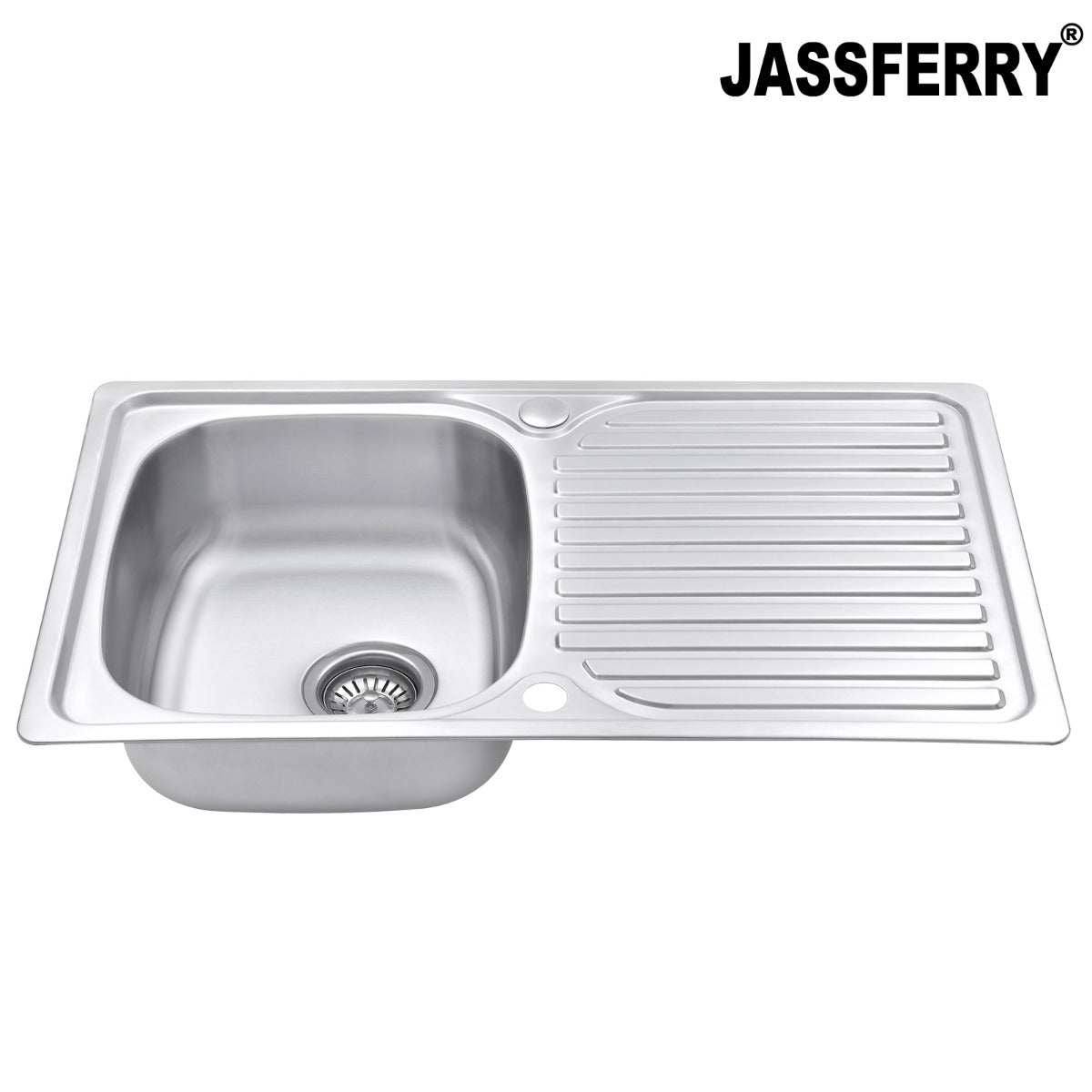 JassferryJASSFERRY Stainless Steel Kitchen Sink Inset Single 1 Bowl Reversible Drainer - 834BKitchen Sinks