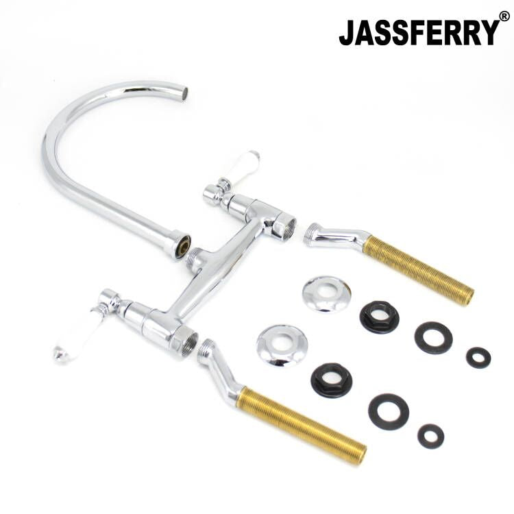 JassferryJASSFERRY Traditional Kitchen tap Mixers 2 Hole Deck Mounted Cold and Hot TapTaps
