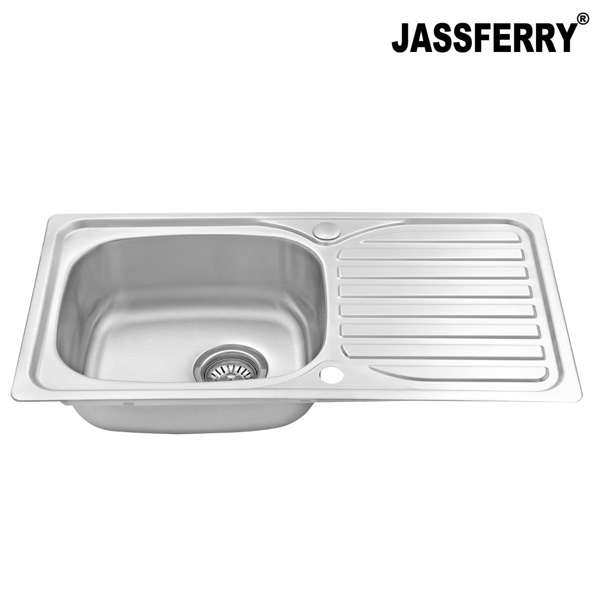 JassferryJASSFERRY Stainless Steel Kitchen Sink Inset Single 1 Bowl Reversible DrainerKitchen Sinks