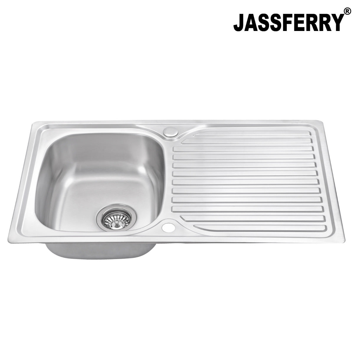 JassferryJASSFERRY Stainless Steel Kitchen Sink Inset Single 1 Bowl Reversible DrainerKitchen Sinks