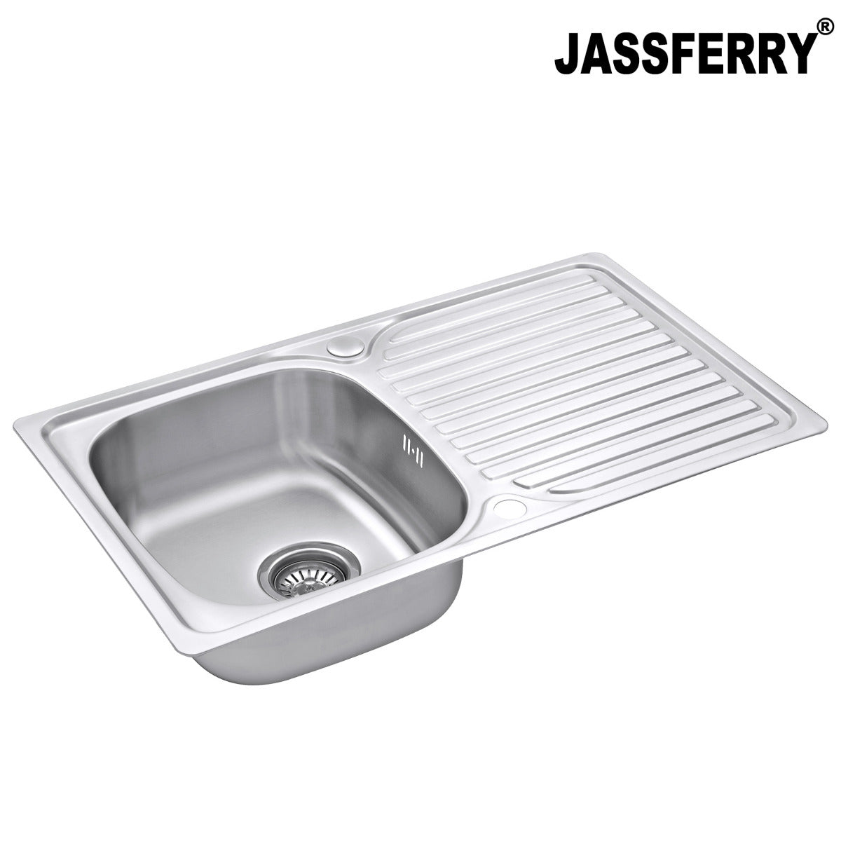JassferryJASSFERRY Stainless Steel Kitchen Sink Inset Single 1 Bowl Reversible Drainer - 834BKitchen Sinks