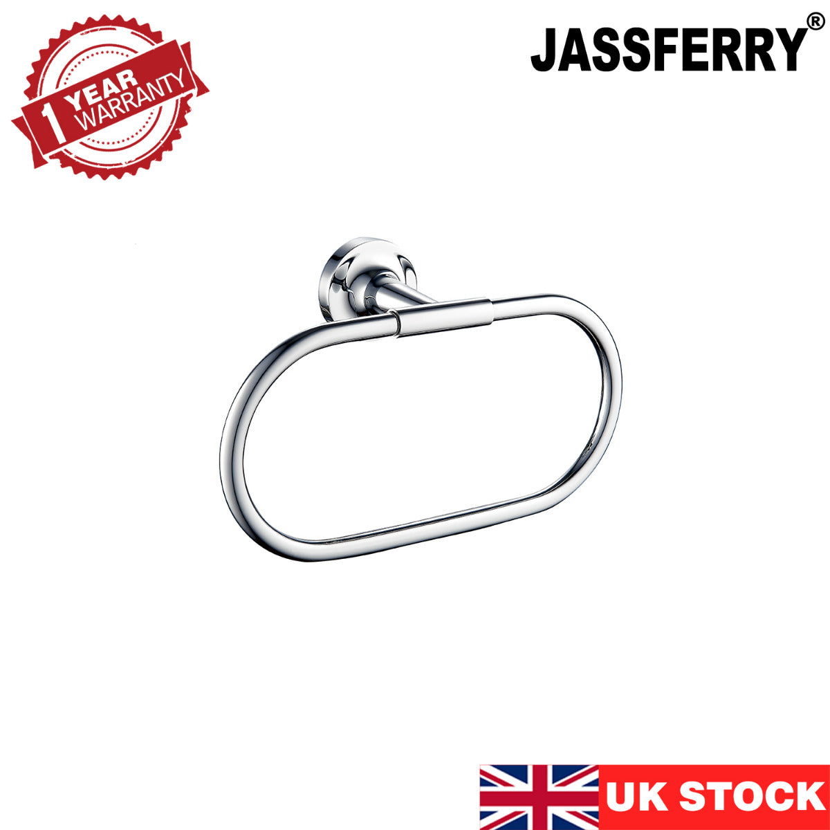 JassferryJASSFERRY Wall Mounted Oval Towel Ring Luxury Bath Towel Holder Towel HangeBathroom Accessories