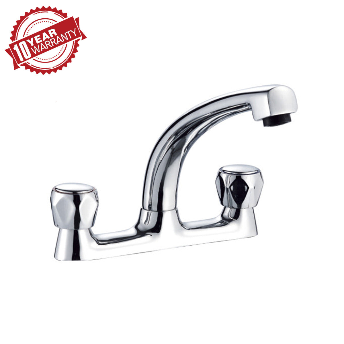 JassferryJASSFERRY New Traditional Knob Chrome Basin Tap Mixer Dual Flow Swivel SpoutBasin Taps