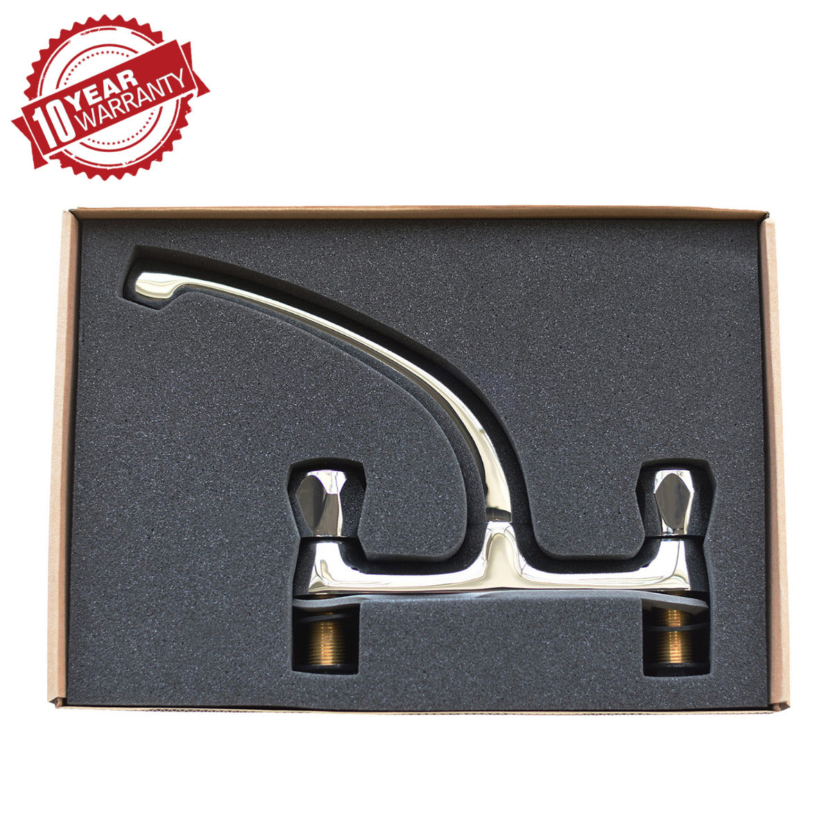 JassferryJASSFERRY New Traditional Knob Chrome Basin Tap Mixer Dual Flow Swivel SpoutBasin Taps